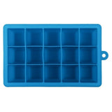 15 Grids DIY Big Ice Cube Mold Square Shape Silicone Ice Tray Fruit Ice Cream Maker Sky Blue