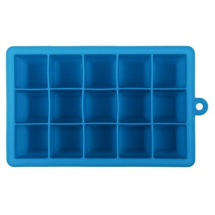15 Grids DIY Big Ice Cube Mold Square Shape Silicone Ice Tray Fruit Ice Cream Maker Sky Blue