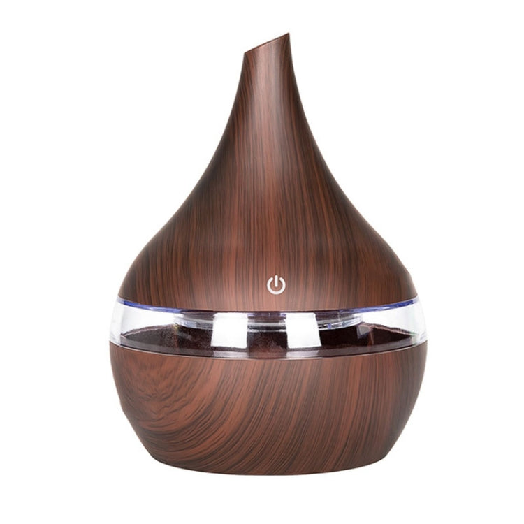 300ml USB Electric Aroma Air Diffuser Wood Ultrasonic Air Humidifier Essential Oil Aromatherapy Cool Mist Maker Oblique Deep Wood Grain