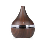 300ml USB Electric Aroma Air Diffuser Wood Ultrasonic Air Humidifier Essential Oil Aromatherapy Cool Mist Maker Flat Mouth Deep Wood Grain