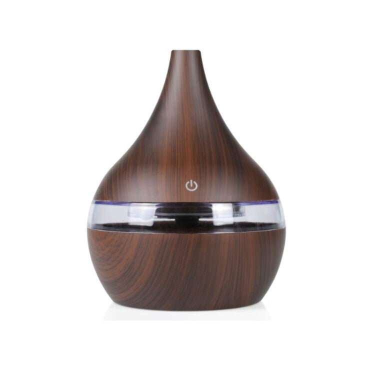 300ml USB Electric Aroma Air Diffuser Wood Ultrasonic Air Humidifier Essential Oil Aromatherapy Cool Mist Maker Flat Mouth Deep Wood Grain
