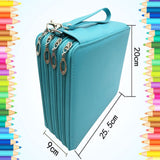 PU Leather School Pencil Case 184 Holes Large Capacity Colored Pencil Bag Box Multi-functional Pencilcase Art Supplies Gift