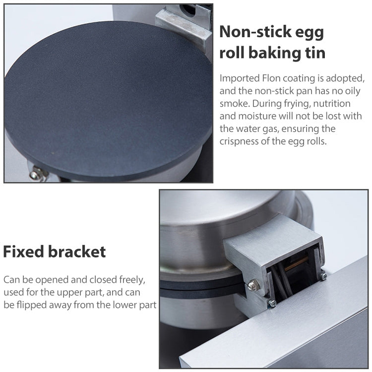 Stainless Steel Single-head Egg Roll Machine Ice Cream Crisp Egg Roller, 320x250x178cm