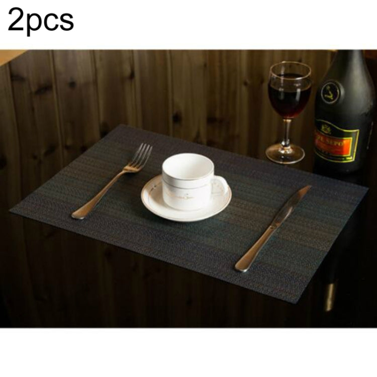 2 PCS Home Table Cup Mat Creative Decor Coffee Drink Placemat Tableware, Size: 45x30cm Dark Blue