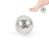 1 Pair Magnetic Massage Ball Relax Muscle Finger Plantar Pressure Massage Stab Ball, 3.2cm, 4.7cm, 5.6cm 3.2cm Silver
