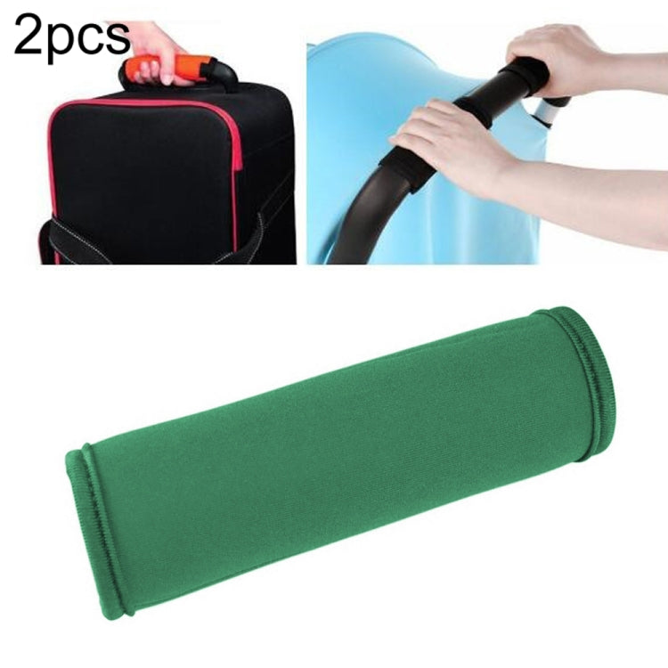 2 PCS Comfortable Neoprene Luggage Handle Wrap Grip Baby Universal Stroller Grip Protective Cover for Travel Bag Luggage Suitcase, Universal Orange, Universal Red, Universal Green, Universal Blue, Universal Yellow, Universal Black Universal Green Green
