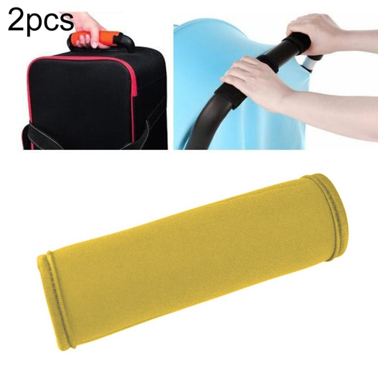 2 PCS Comfortable Neoprene Luggage Handle Wrap Grip Baby Universal Stroller Grip Protective Cover for Travel Bag Luggage Suitcase, Universal Orange, Universal Red, Universal Green, Universal Blue, Universal Yellow, Universal Black Universal Yellow Yellow