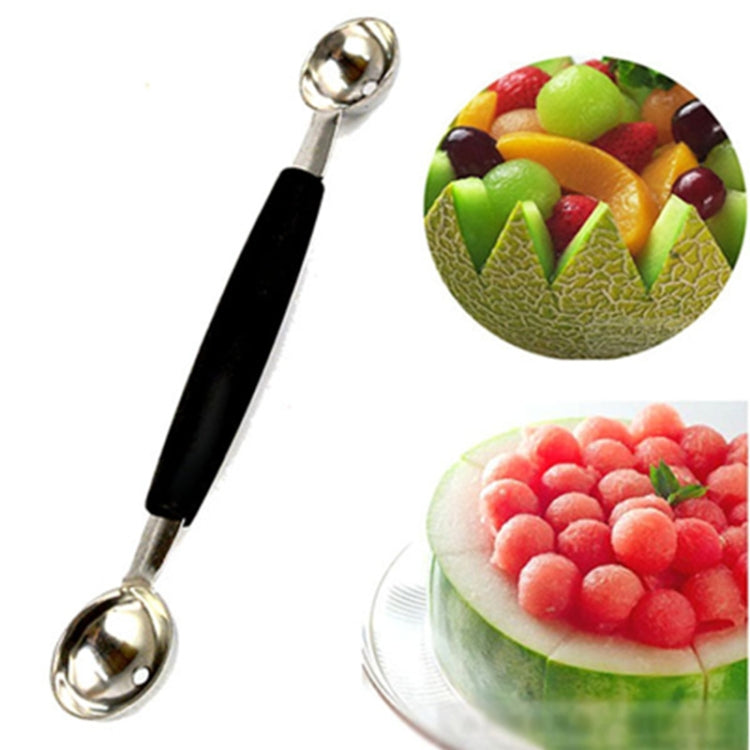 Household Stainless Steel Double Head Fruit Digging Spoon, Double Head