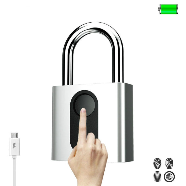 USB Rechargeable Door Lock Fingerprint Padlock Quick Unlock Security Keyless Smart Metal Lock, Keyless Smart Metal Lock Keyless Smart Metal Lock