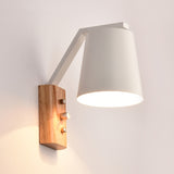 Creative Bedroom Study Bedside Balcony Aisle Porch Hotel Cafe Wood Wall Lamp Switch Light, without Light Source