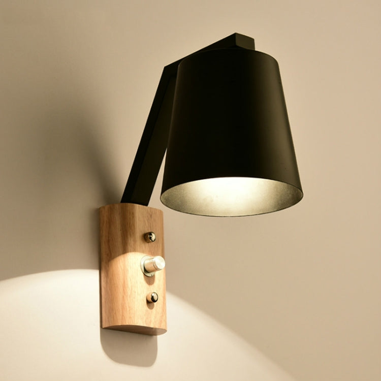 Creative Bedroom Study Bedside Balcony Aisle Porch Hotel Cafe Wood Wall Lamp Switch Light, without Light Source
