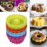 12 pcs Thread Shape Baking Jelly Mould Silicone Pudding Cupcake Muffin Donut Mold, Thread Shape Thread Shape