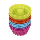 12 pcs Thread Shape Baking Jelly Mould Silicone Pudding Cupcake Muffin Donut Mold, Thread Shape