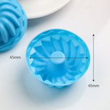12 pcs Thread Shape Baking Jelly Mould Silicone Pudding Cupcake Muffin Donut Mold, Thread Shape