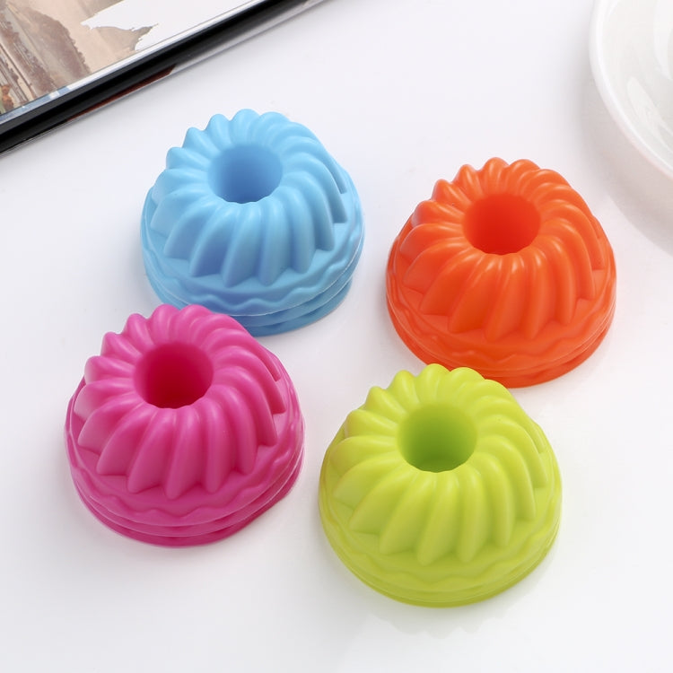 12 pcs Thread Shape Baking Jelly Mould Silicone Pudding Cupcake Muffin Donut Mold, Thread Shape