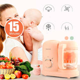 Multifunction Baby Food Cooking Maker Steamer Mixing Grinder Food Supplementary Machine EU Plug