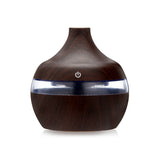 300ML Waterdrop Shape USB Wood Grain Aromatherapy Air Purifier Mute Humidifier, Deep Wood Grain, Light Wood Grain Deep Wood Grain