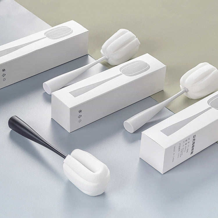 Long Handle Sponge Cup Brush Mug Cleaning Brush Bottle Brush Glass Cup Brush, White, Black, Pink, Gray