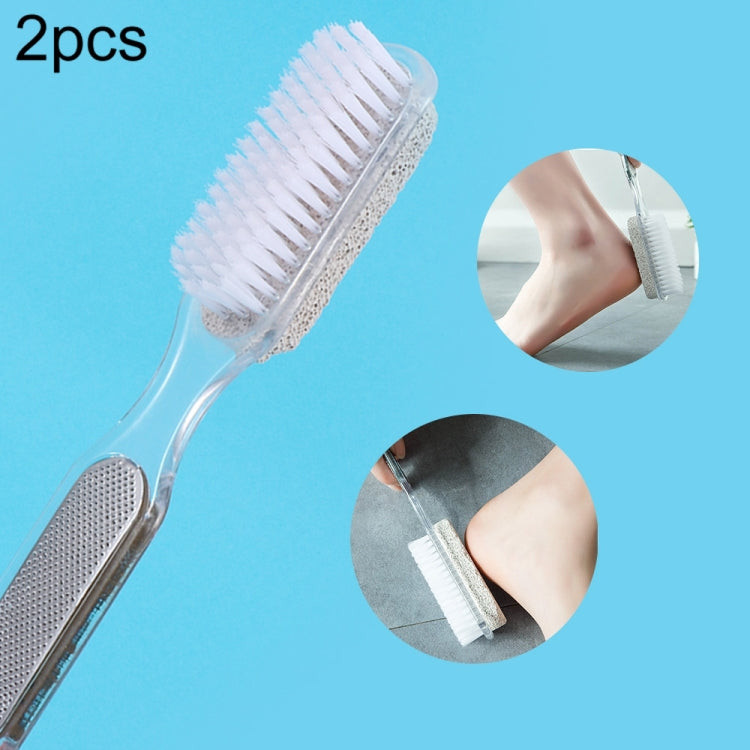 2 PCS Health Care Foot Tool Dead Skin Remover Brush Double-Sided Feet Grinding Stone Manual 4 In 1 Foot Grinder Default Title
