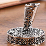 Retro Feather Pen Holder Metal Round Pen Holder, 4×4.1cm