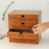 Retro Wooden Drawer Storage Cabinet Desk, One Pumping, Four Pumping