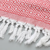 Striped Cotton Bath Towel With Tassels Thin Travel Camping Bath Sauna Beach Gym Pool Blanket Absorbent Easy Care