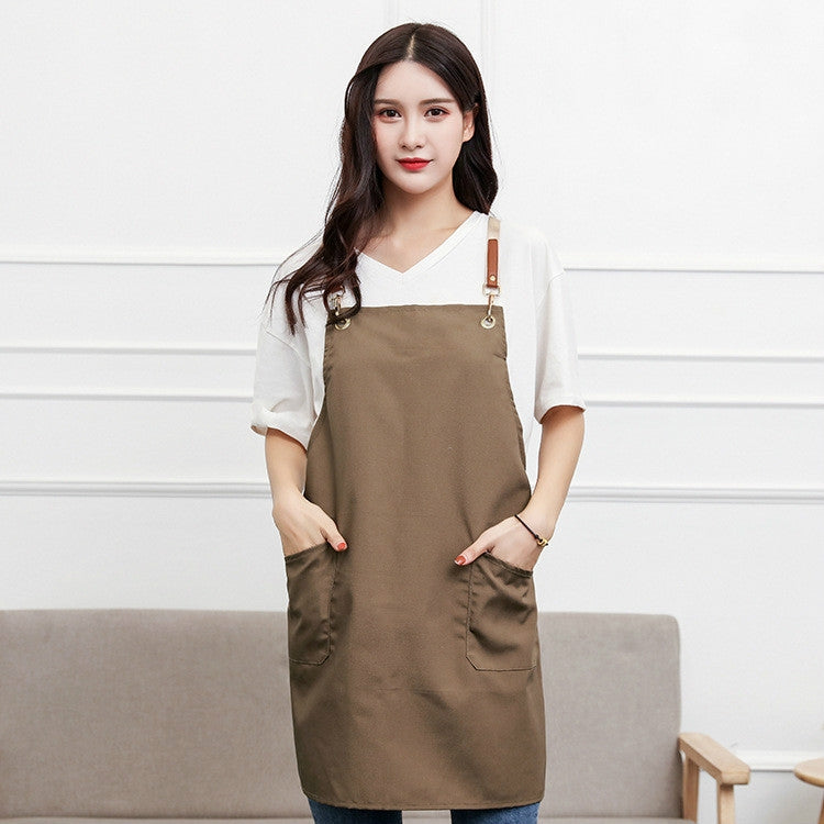 Cotton Kitchen Dining Overalls Strap Apron