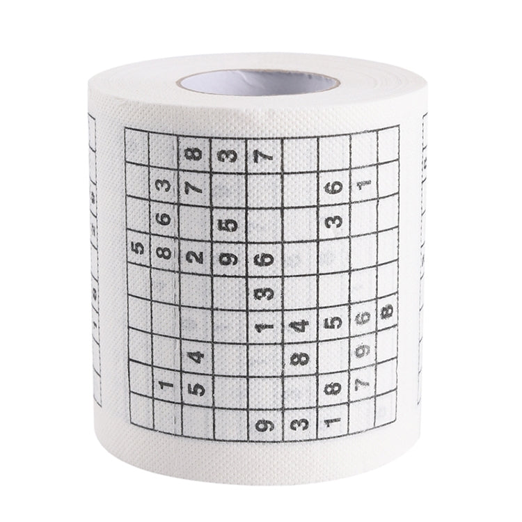 3 Rolls Creative Sudoku Toilet Paper Roll Paper Facial Tissue, 3 Rolls