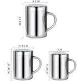 304 Stainless Steel Double Insulation Coffee Drink Milk Water Mugs Durable Drinking Cup with Lid, 304 Stainless Steel 200ml, 304 Stainless Steel 300ml, 304 Stainless Steel 400ml