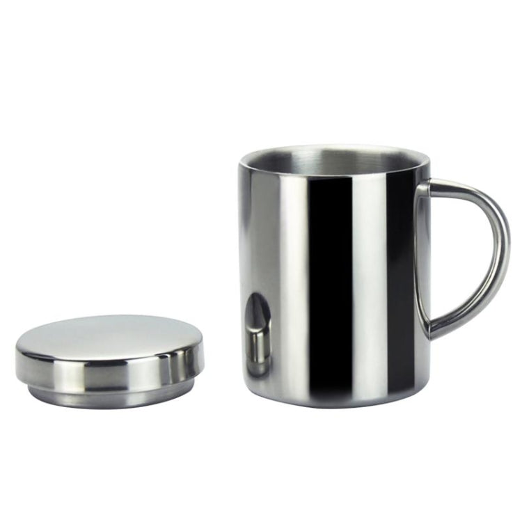 304 Stainless Steel Double Insulation Coffee Drink Milk Water Mugs Durable Drinking Cup with Lid, 304 Stainless Steel 200ml, 304 Stainless Steel 300ml, 304 Stainless Steel 400ml 304 Stainless Steel 300ml