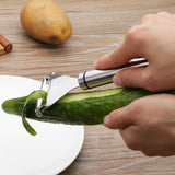 Stainless Steel Peeler Fruit Knife Planer Multi-function Kitchen Scraper Potato Peeling Knife, Triangular Planer, Bow Planer