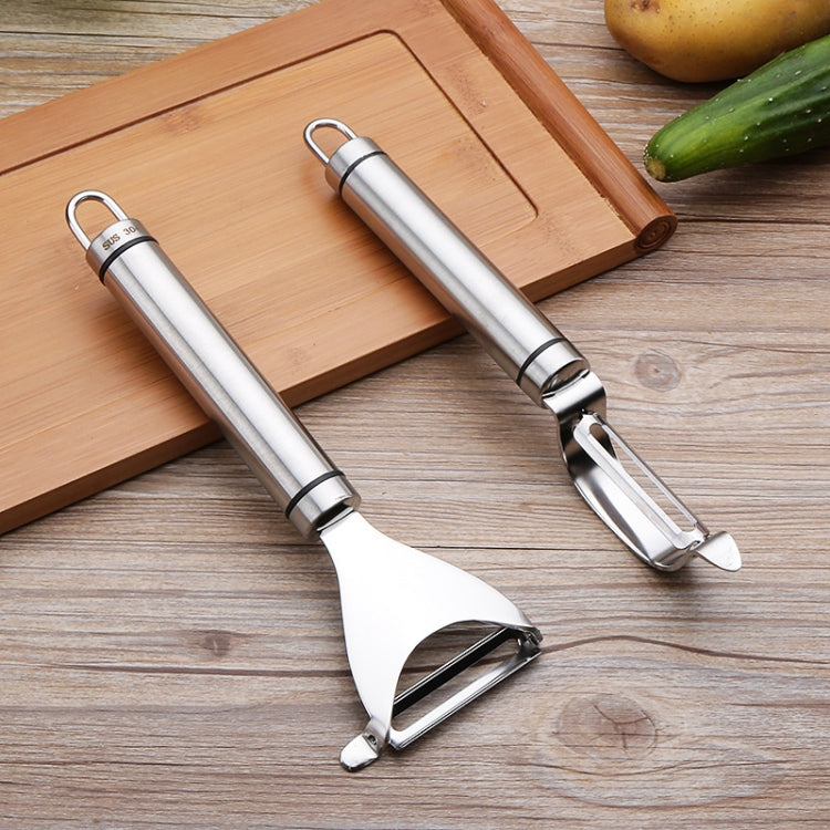 Stainless Steel Peeler Fruit Knife Planer Multi-function Kitchen Scraper Potato Peeling Knife, Triangular Planer, Bow Planer