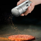 Stainless Steel Sauce Jars Chili Jars Barbecue Condiments Box Seasoning Jar Set, Small Hole, Large Hole, Mesh Hole