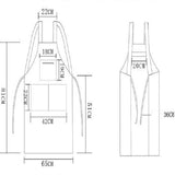 Waterproof Oil Proof Soft Leather Thick Wear-resistant Men and Women Overalls Apron