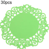 10 PCS Lace Flower Hot Coaster Silicone Cup Pad Slip Insulation Pad Cup Mat Pad Hot Drink Holder Green