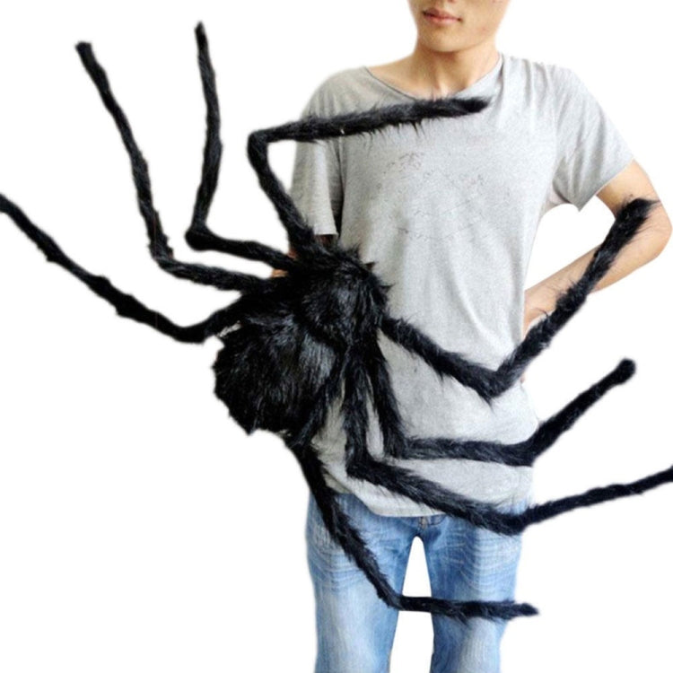 Creative Halloween Party Black Plush Spider Decoration, 90cm