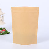 50 PCS Zipper Self Sealing Kraft Paper Bag with Window Stand Up for Gifts/Food/Candy/Tea/Party/Wedding Gifts, 9x14+3cm, 10x15+3cm, 12x20+4cm, 14x20+4cm, 14x22+4cm, 16x22+4cm, 16x26+4cm, 17x24+4cm, 18x26+4cm, 20x30+5cm, 23x35+5cm, 30x40+6cm