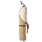 Washed Canvas Apron Chef Cafe Shop BBQ Hairdresser Aprons