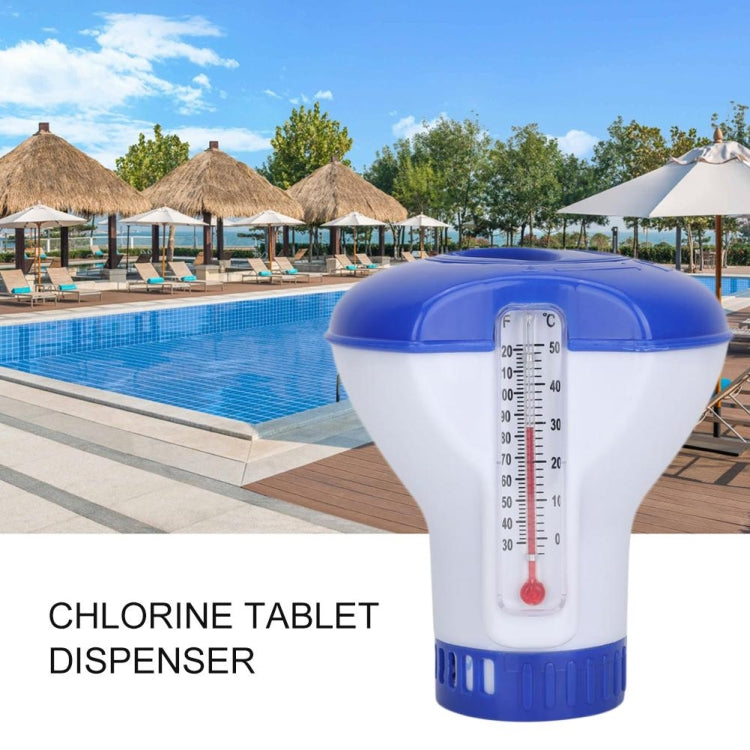 5 Inch Pool Thermometer Floating Water Pill Impetuous Pool Disinfection Automatic Drug Dispenser Pool Accessories, Style 1