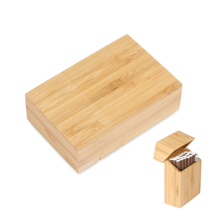 Creative Wooden Cigarette Case Magnet Adsorption Clamshell Cigarette Case, Black, Carbonized Bamboo, Rosewood, Cherry Wood