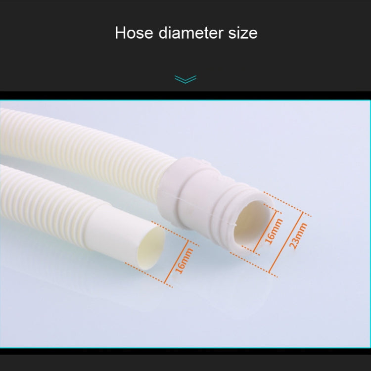 18mm Diameter Plastic Drain Pipe Water Outlet Extension Hose with Clamp for Semi-automatic Washing Machine / Air Conditioner, 1m Length, 2m Length, 3m Length, 4m Length, 5m Length