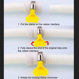 18mm Diameter Plastic Drain Pipe Water Outlet Extension Hose with Clamp for Semi-automatic Washing Machine / Air Conditioner, 1m Length, 2m Length, 3m Length, 4m Length, 5m Length