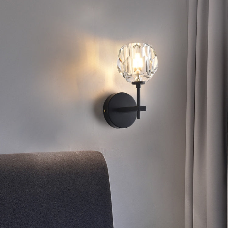 Wall Lamp Villa Hotel Wall Lamp Bedroom Bedside Crystal Wall Lamp, Without light source, white light LED5W, warm light LED5W