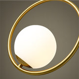 Restaurant Chandelier Single Head Creative Personality Simple Modern Copper Lamp, without Light Source Round A1, with 5W Warm Light Round A1, with 5W White Light Round A1, with 5W Neutral Light Round A1, with 5W Three-Color Light Round A1         ...