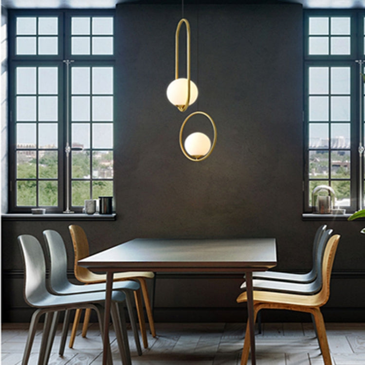 Restaurant Chandelier Single Head Creative Personality Simple Modern Copper Lamp, without Light Source Round A1, with 5W Warm Light Round A1, with 5W White Light Round A1, with 5W Neutral Light Round A1, with 5W Three-Color Light Round A1         ...