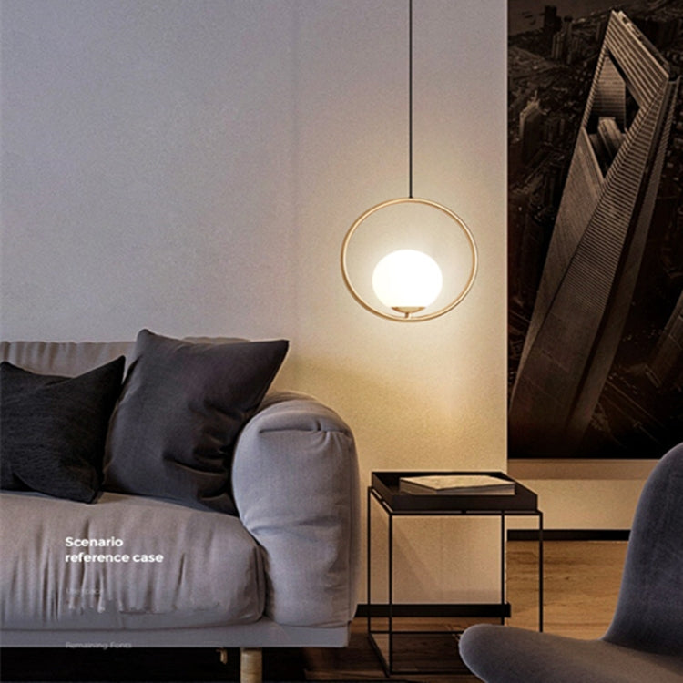 Restaurant Chandelier Single Head Creative Personality Simple Modern Copper Lamp, without Light Source Round A1, with 5W Warm Light Round A1, with 5W White Light Round A1, with 5W Neutral Light Round A1, with 5W Three-Color Light Round A1         ...