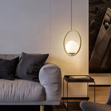 Restaurant Chandelier Single Head Creative Personality Simple Modern Copper Lamp, without Light Source Round A1, with 5W Warm Light Round A1, with 5W White Light Round A1, with 5W Neutral Light Round A1, with 5W Three-Color Light Round A1         ...