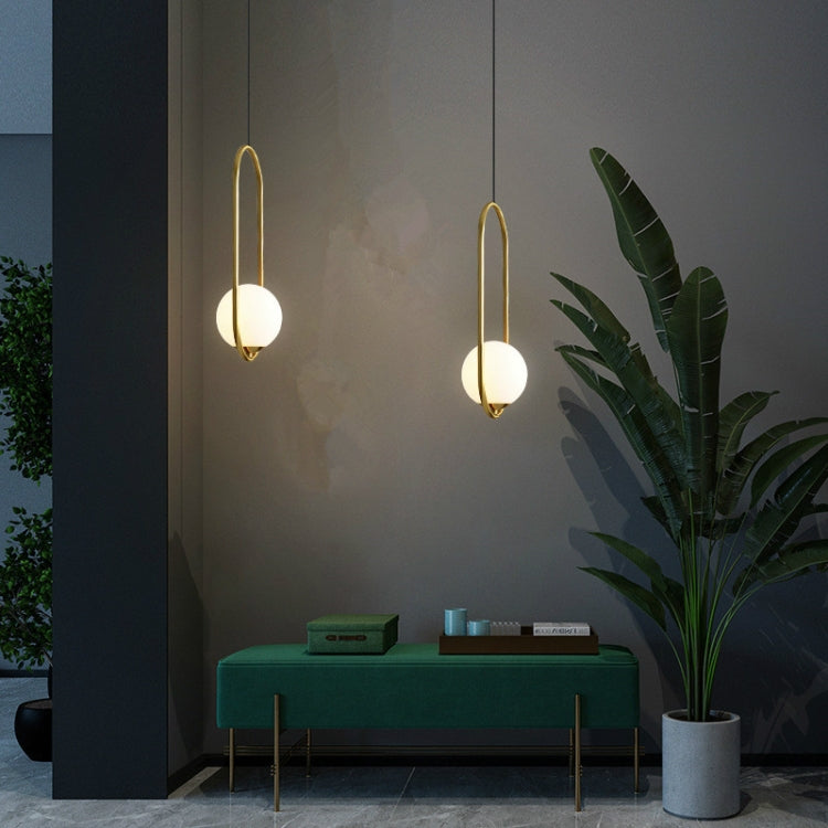 Restaurant Chandelier Single Head Creative Personality Simple Modern Copper Lamp, without Light Source Round A1, with 5W Warm Light Round A1, with 5W White Light Round A1, with 5W Neutral Light Round A1, with 5W Three-Color Light Round A1         ...