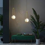 Restaurant Chandelier Single Head Creative Personality Simple Modern Copper Lamp, without Light Source Round A1, with 5W Warm Light Round A1, with 5W White Light Round A1, with 5W Neutral Light Round A1, with 5W Three-Color Light Round A1         ...