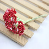 5 Branches DIY Hand-simulated Plum Mini Flocking Cloth Lucky Flower